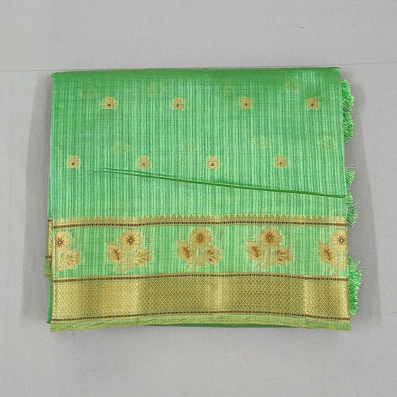 Hayagrivas Sea Green Fancy Cotton Saree SSCBF120H1-9