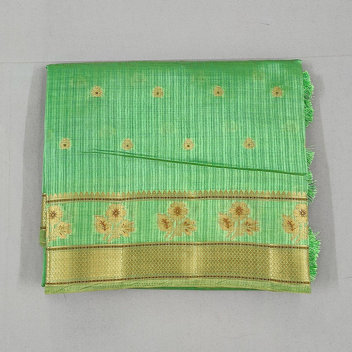 Hayagrivas Sea Green Fancy Cotton Saree SSCBF120H1-9