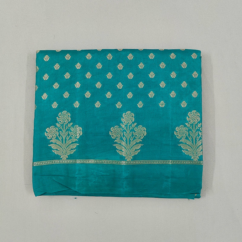 Hayagrivas Teal Blue Fancy Cotton Saree SSCBF120H2-1