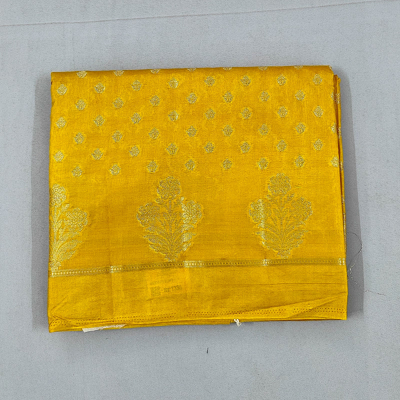 Hayagrivas Golden-Yellow Fancy Cotton Saree SSCBF120H2-2