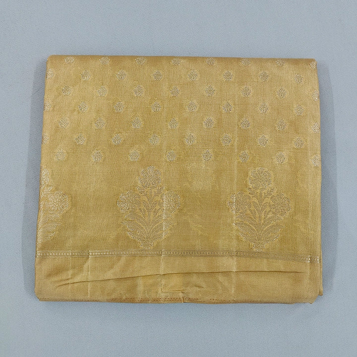 Hayagrivas Golden-Beige Fancy Cotton Saree SSCBF120H2-3