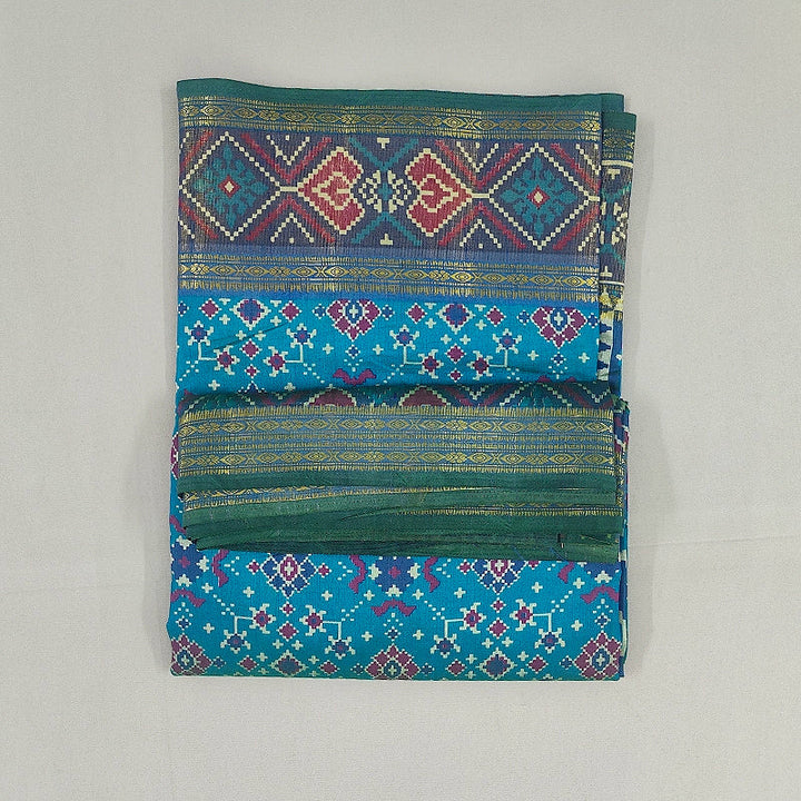 Hayagrivas Sea Blue Fancy Cotton Saree SSCBF120H7-8