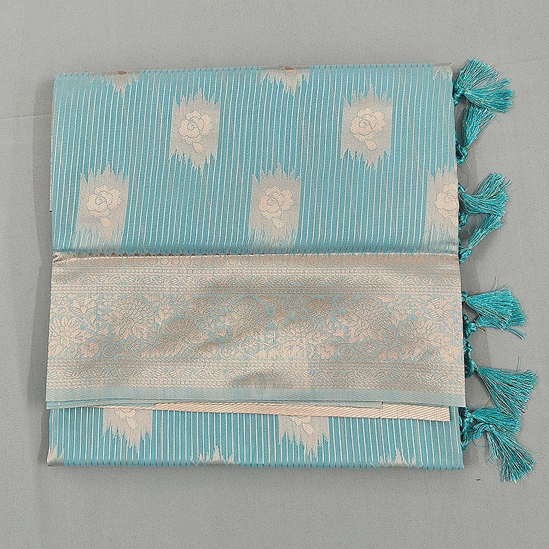 Hayagrivas Sky Blue Fancy Cotton Saree SSCBF121H1-1