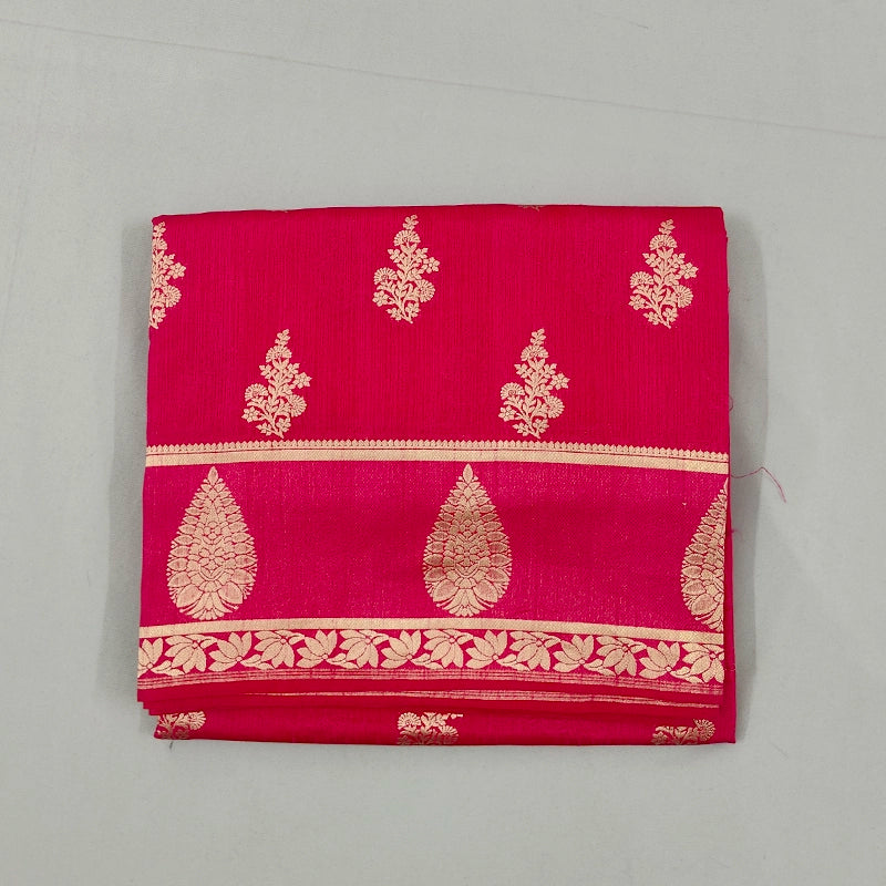 Hayagrivas Fuchsia-Pink Fancy Cotton Saree SSCBF121H11-1