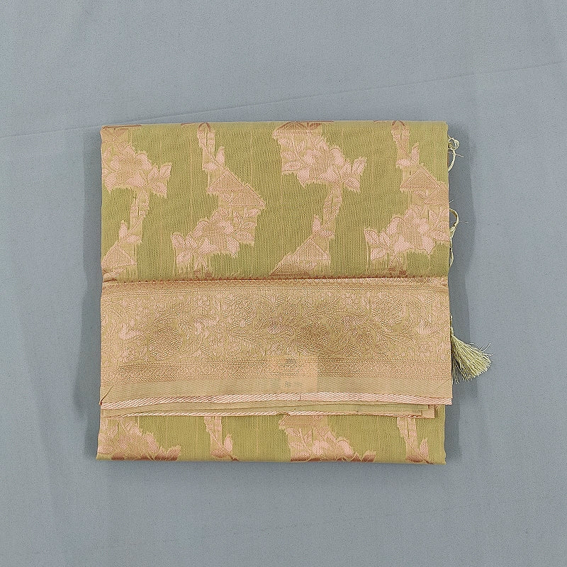 Hayagrivas Sage Green Fancy Cotton Saree SSCBF121H2-6