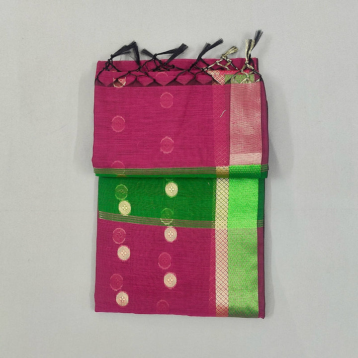 Hayagrivas Magenta-Pink  Fancy Cotton Saree SSCBF121H4-10