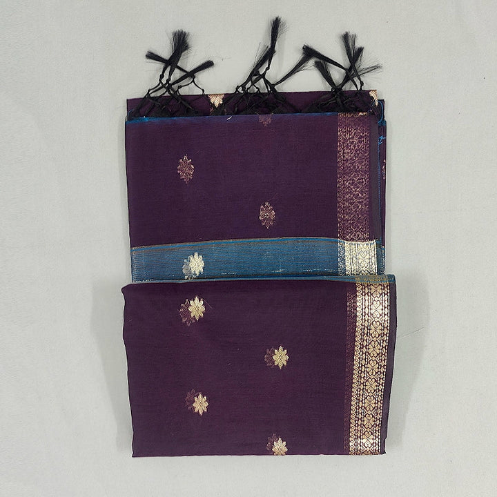Hayagrivas Purple Fancy Cotton Saree SSCBF121H4-13