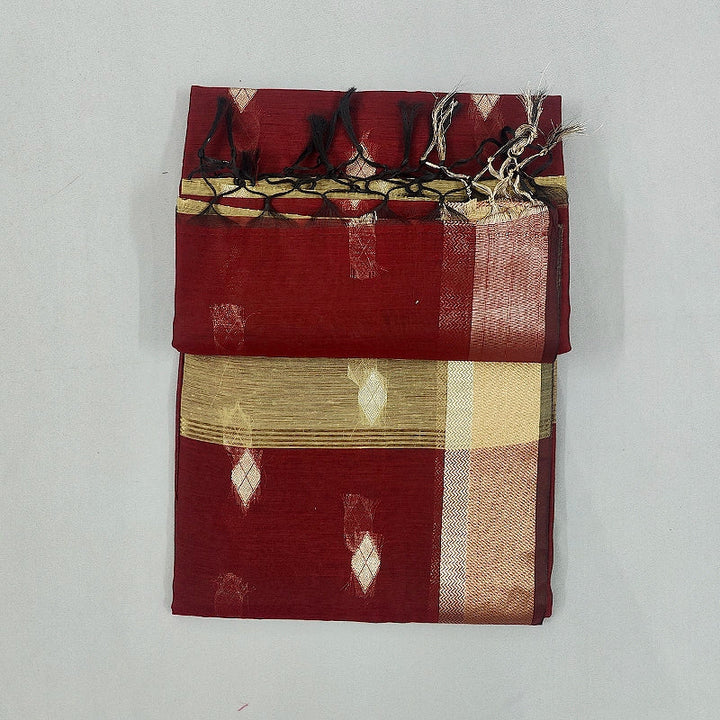 Hayagrivas Maroon Fancy Cotton Saree SSCBF121H4-21