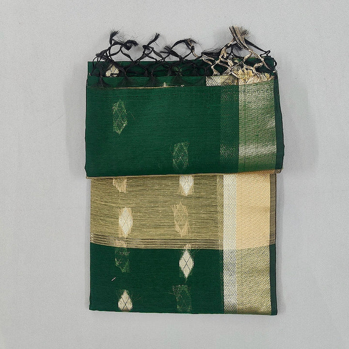 Hayagrivas Emerald Green Fancy Cotton Saree SSCBF121H4-22