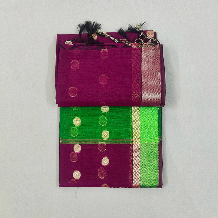 Hayagrivas Plum Purple Fancy Cotton Saree SSCBF121H4-7