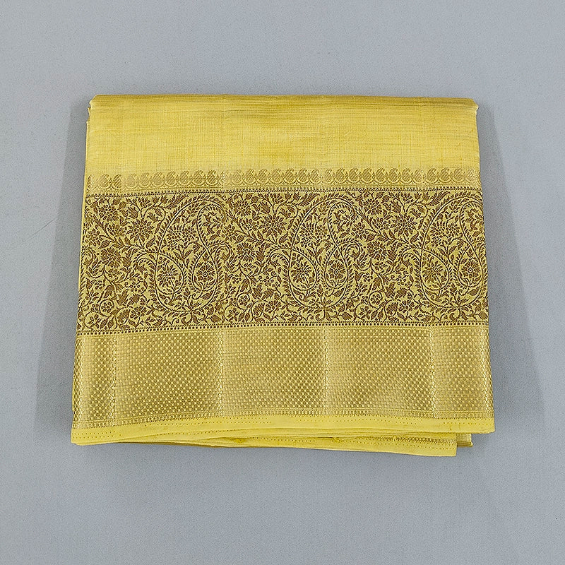 Hayagrivas Lemon Yellow Fancy Cotton Saree SSCBF121H5-3