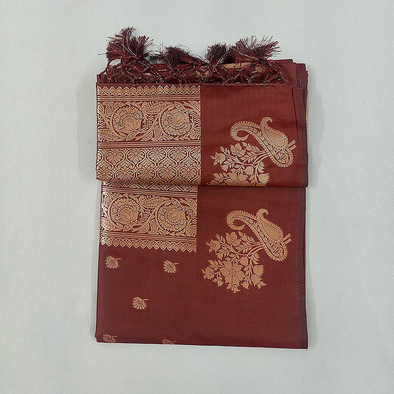 Hayagrivas Maroon Fancy Cotton Saree SSCBF121H6-17