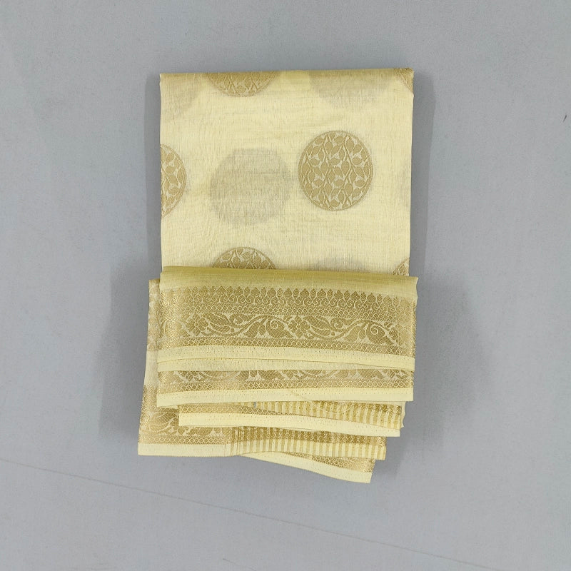 Hayagrivas Cream Fancy Cotton Saree SSCBF121H7-10