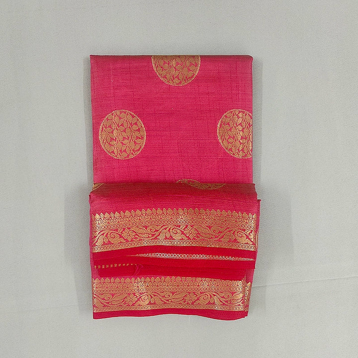 Hayagrivas Pink Fancy Cotton Saree SSCBF121H7-3