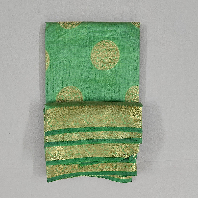 Hayagrivas Sea Green Fancy Cotton Saree SSCBF121H7-6