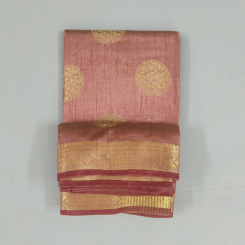 Hayagrivas Dusty Rose Fancy Cotton Saree SSCBF121H7-9