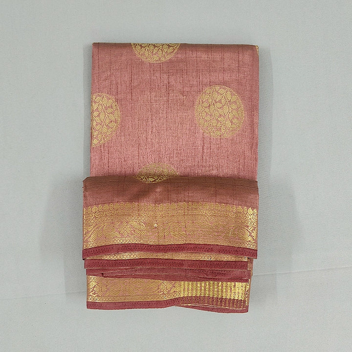 Hayagrivas Dusty Rose Fancy Cotton Saree SSCBF121H7-9