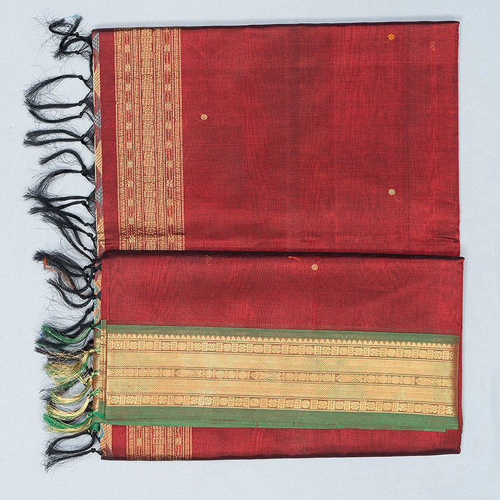 Hayagrivas Maroon Kanchi Silk Cotton Saree SSCBF132H11-1