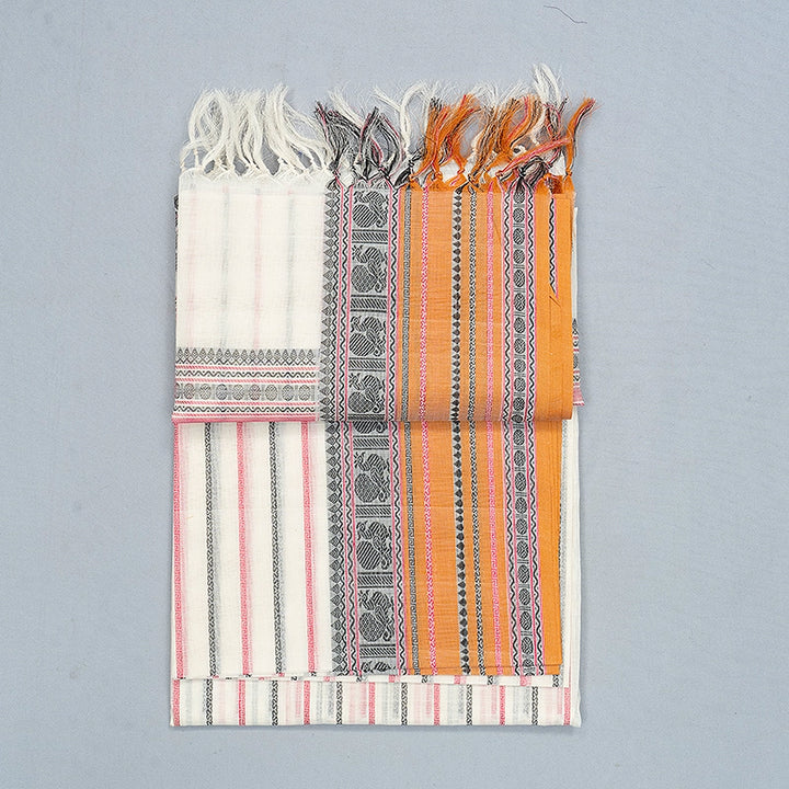Hayagrivas White Handloom Kanchi Cotton Saree SSCBF132H19-2