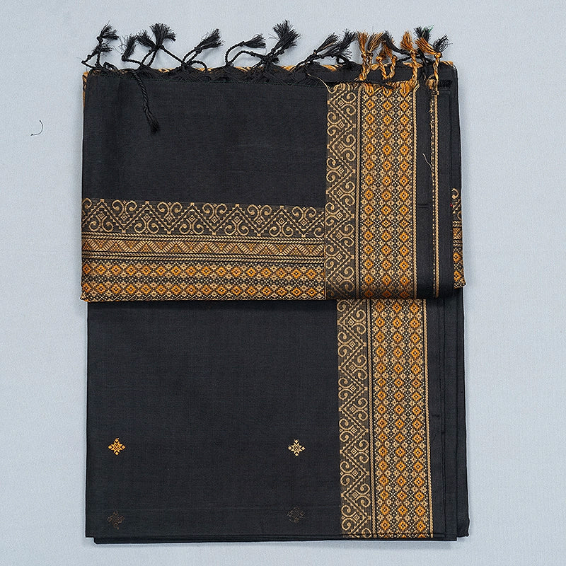 Hayagrivas Black Handloom Kanchi Cotton Saree SSCBF132H2-2