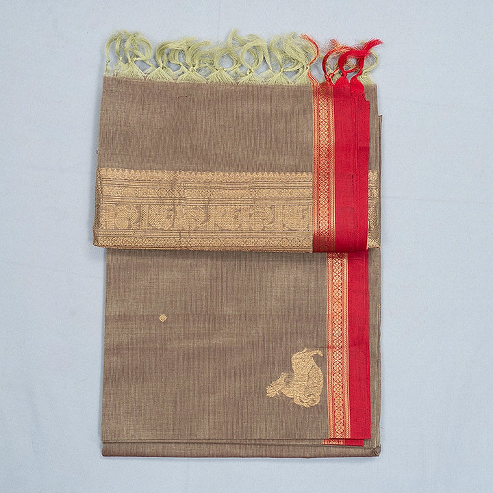 Hayagrivas Elephant Grey Handloom Kanchi Cotton Saree SSCBF132H20-1
