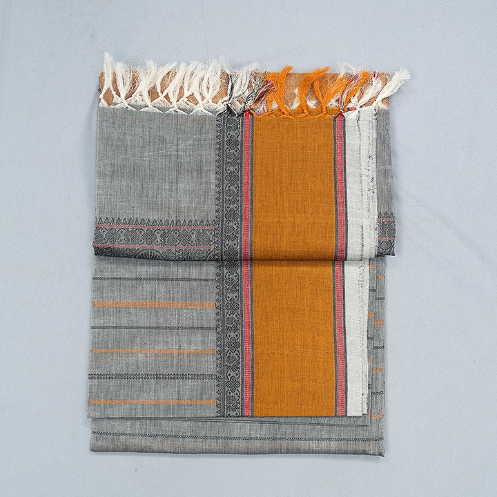 Hayagrivas Grey Handloom Kanchi Cotton Saree SSCBF132H21-3