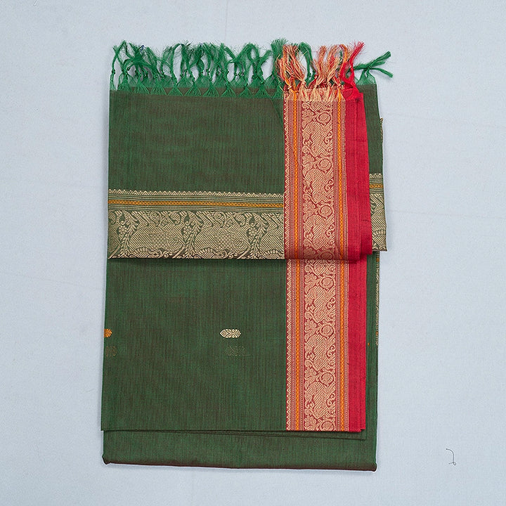 Hayagrivas Manthalir Green Handloom Kanchi Cotton Saree SSCBF132H29-4