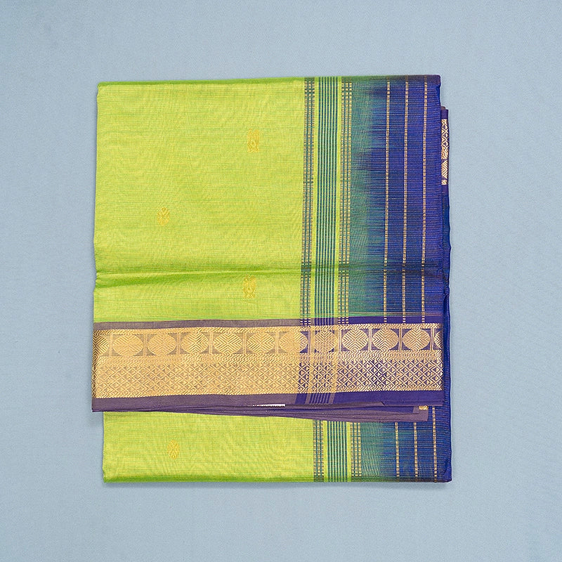 Hayagrivas Green Pure Silk Cotton Saree SSCBF137H8-1