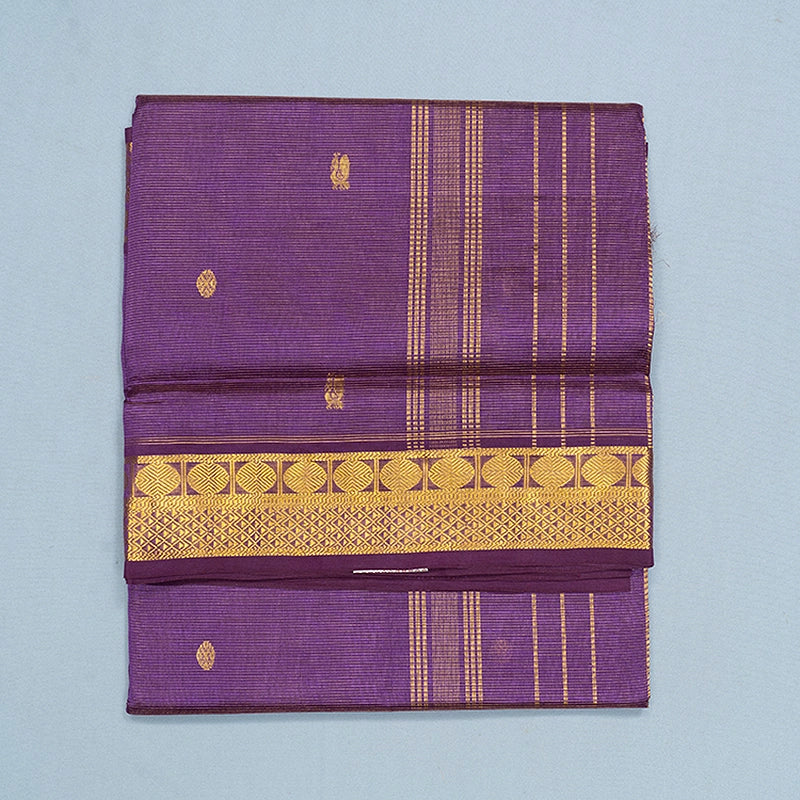 Hayagrivas Purple Pure Silk Cotton Saree SSCBF137H8-14
