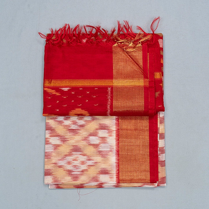 Hayagrivas White Handloom Ikkat Soft Silk Saree SSCBF155H1-41