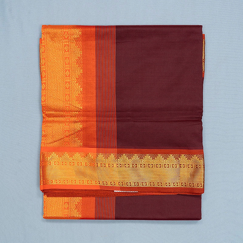 Hayagrivas Brown Semi Silk Cotton Saree SSCBF164I1-120