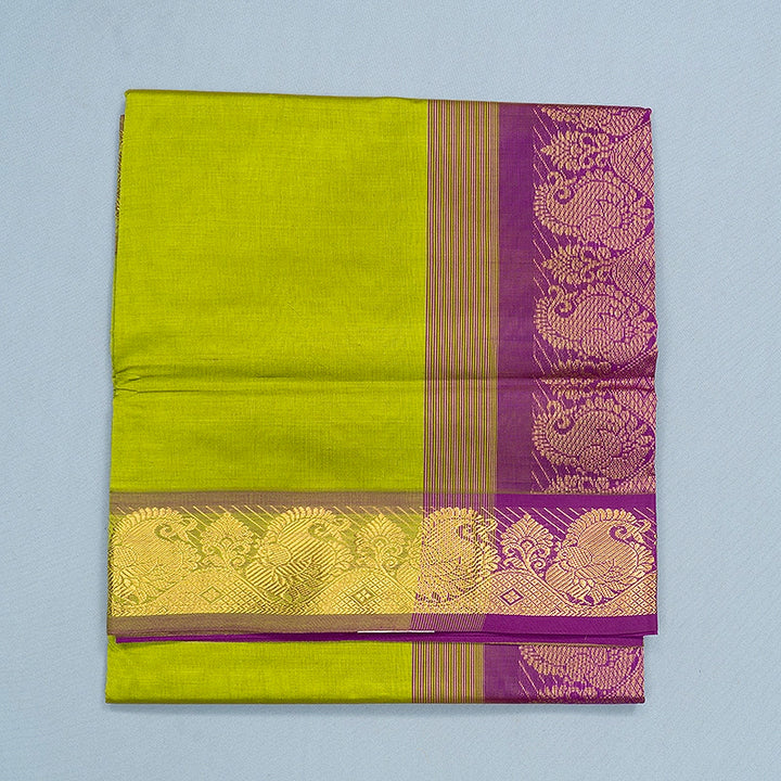 Hayagrivas Parrot Green Semi Silk Cotton Saree SSCBF164I1-21
