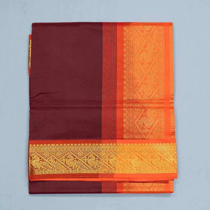 Hayagrivas Deep Brown Semi Silk Cotton Saree SSCBF164I1-32