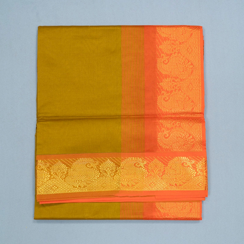 Hayagrivas Warm Mustard Semi Silk Cotton Saree SSCBF164I1-47