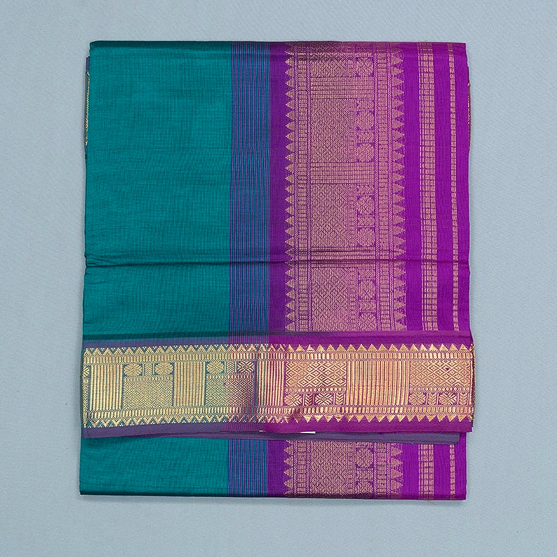 Hayagrivas Rama Green Semi Silk Cotton Saree SSCBF164I1-9