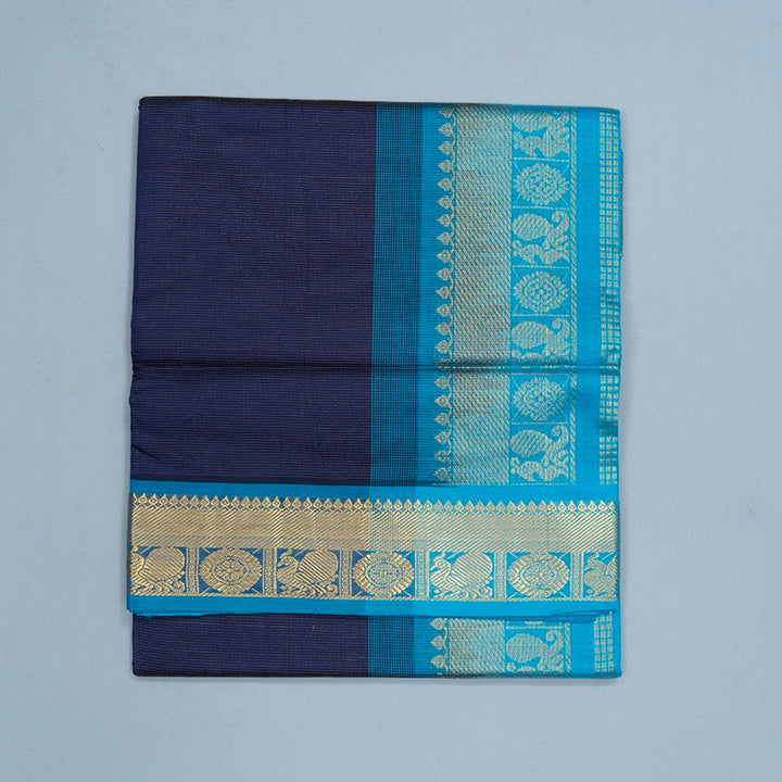 Hayagrivas Navy Blue Semi Silk Cotton Saree SSCBF164I2-59