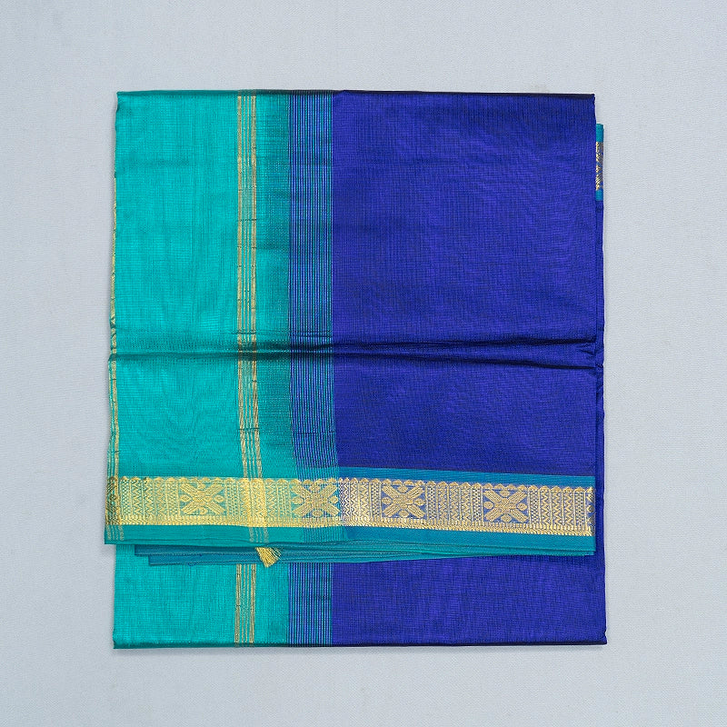 Hayagrivas Royal Blue Pure Silk Cotton Saree SSCBF175I6-1