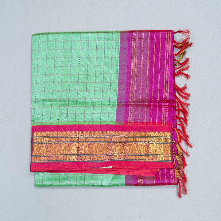 Hayagrivas Mint Green Pure Silk Cotton Saree SSCBF175I9-2