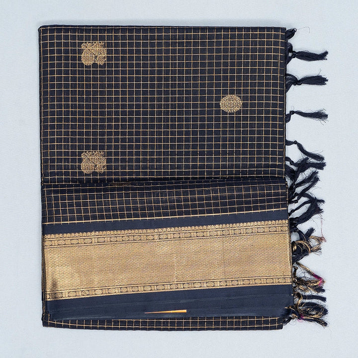 Hayagrivas Navy Blue Kanchi Silk Cotton Saree SSCBF178I3-2