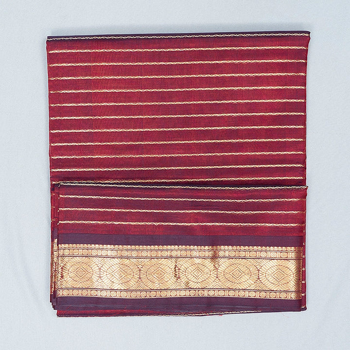 Hayagrivas Wine Maroon Kanchi Silk Cotton Saree SSCBF178I4-6