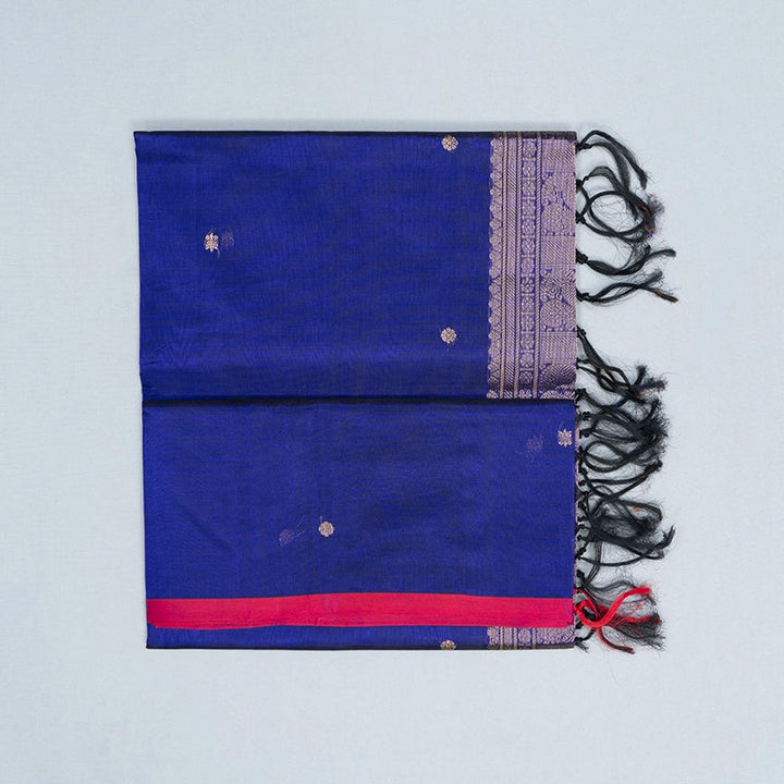 Hayagrivas MS Blue Kanchi Silk Cotton Saree SSCBF179I1-6