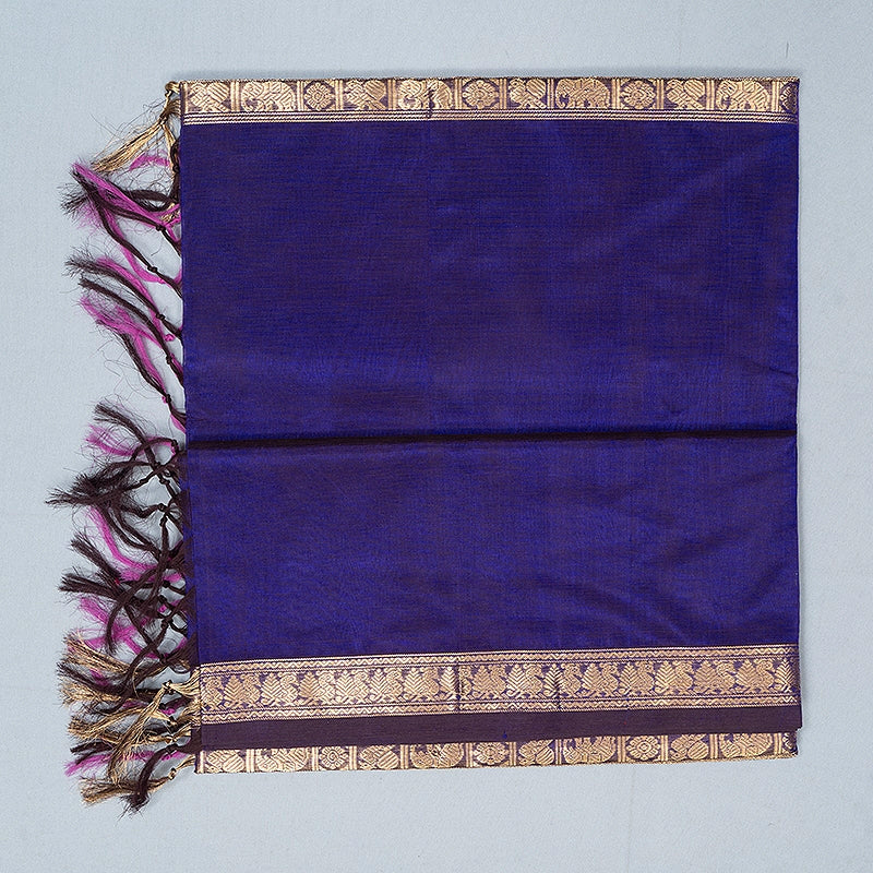 Hayagrivas Lavender Kanchi Silk Cotton Saree SSCBF179I10-3