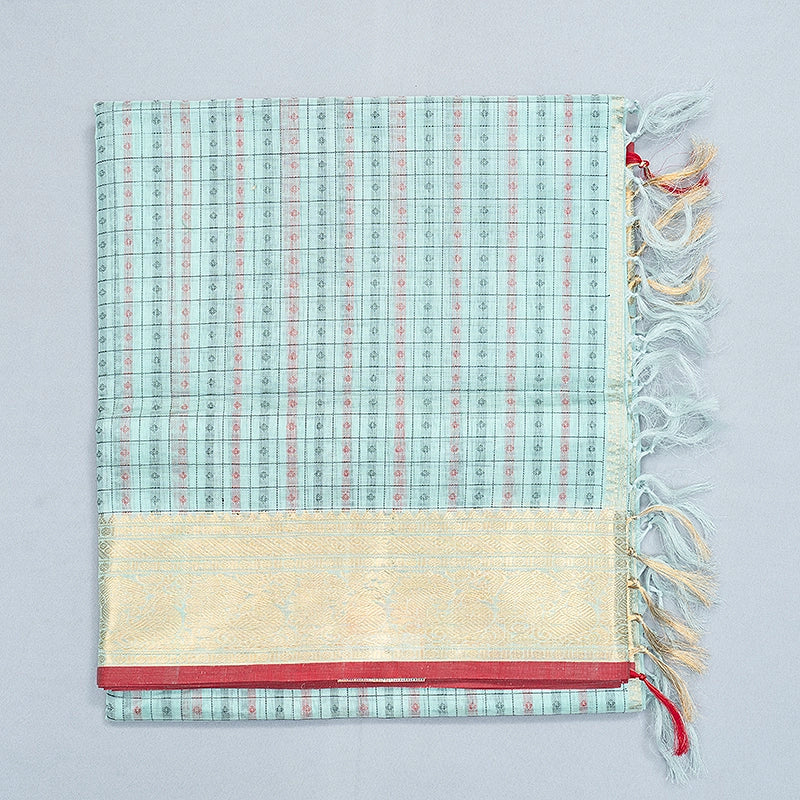 Hayagrivas Ice Blue Kanchi Silk Cotton Saree SSCBF179I11-3