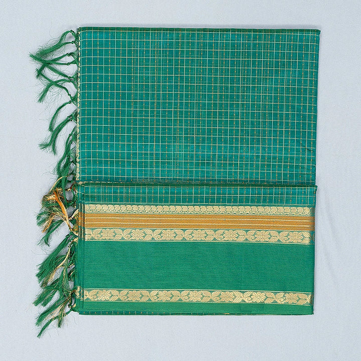 Hayagrivas Sea Green Kanchi Silk Cotton Saree SSCBF179I12-21