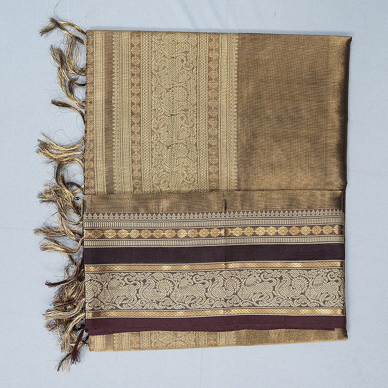 Hayagrivas Metallic Gold Tissue Kanchi Silk Cotton Saree SSCBF179I14-4
