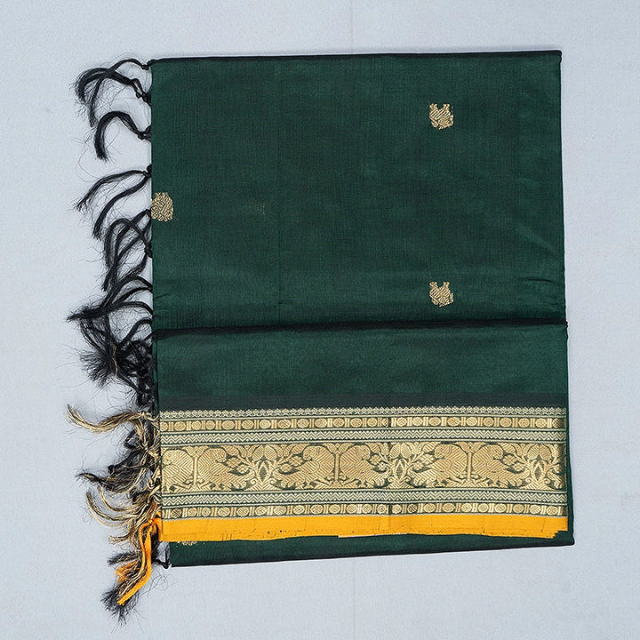 Hayagrivas Bottle Green Kanchi Silk Cotton Saree SSCBF179I5-24