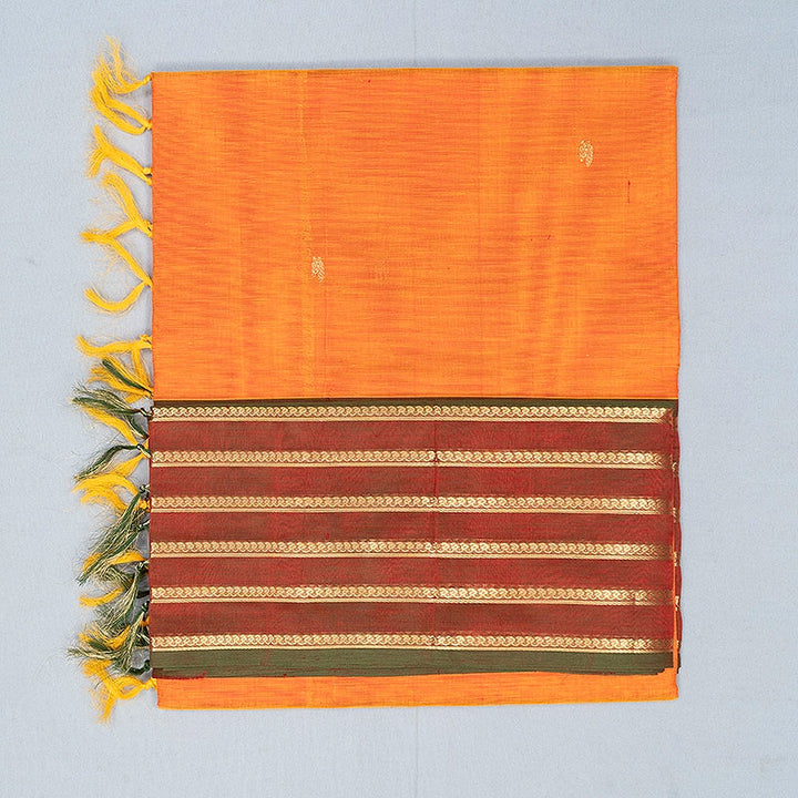 Hayagrivas Mambazham Orange Kanchi Silk Cotton Saree SSCBF179I5-6
