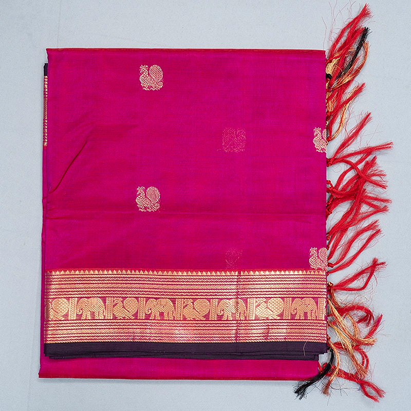 Hayagrivas Rani Pink Kanchi Silk Cotton Saree SSCBF179I5-8