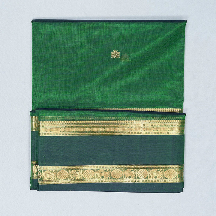Hayagrivas Meenakshi Green Kanchi Silk Cotton Saree SSCBF179I7-11