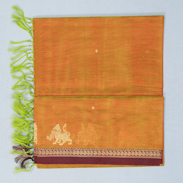 Hayagrivas Sampanga Green Kanchi Silk Cotton Saree SSCBF179I7-13